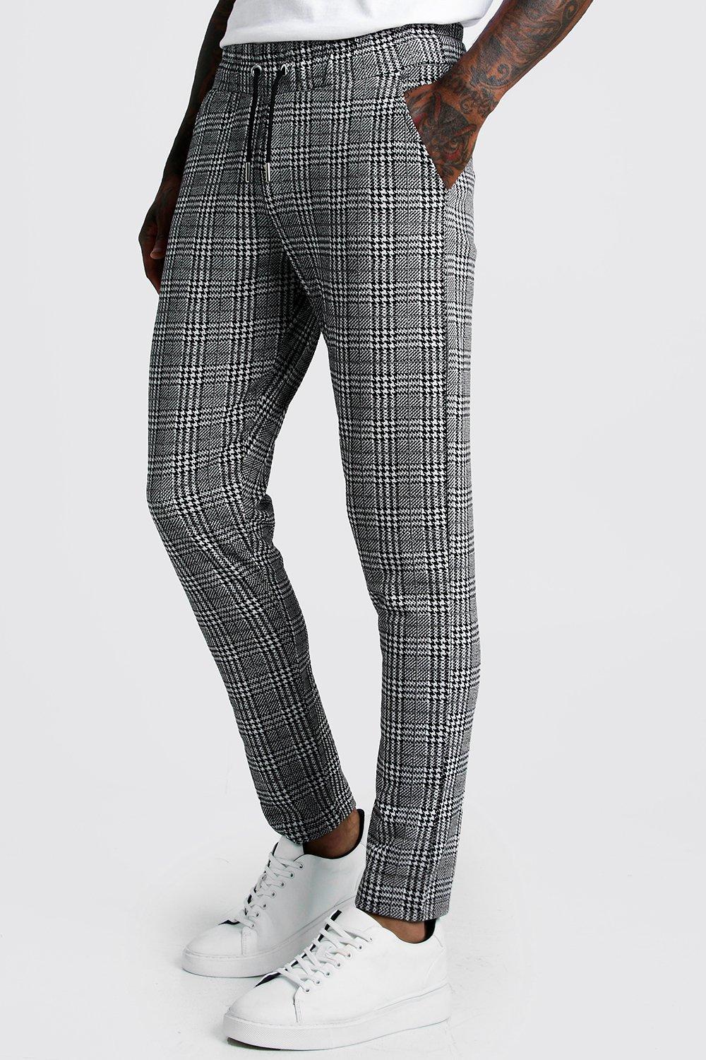 Smart checked sales joggers